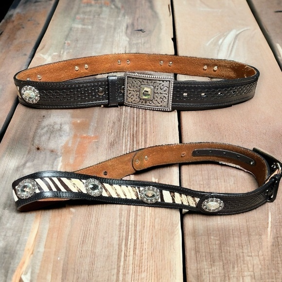 ?Ariat Limited Edition Buckle Original Master 2008 + Fur Belt Rhinestone 34/85